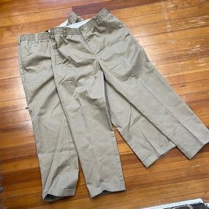 Lot 2 pair Land’s End HUSKY school uniform khakis